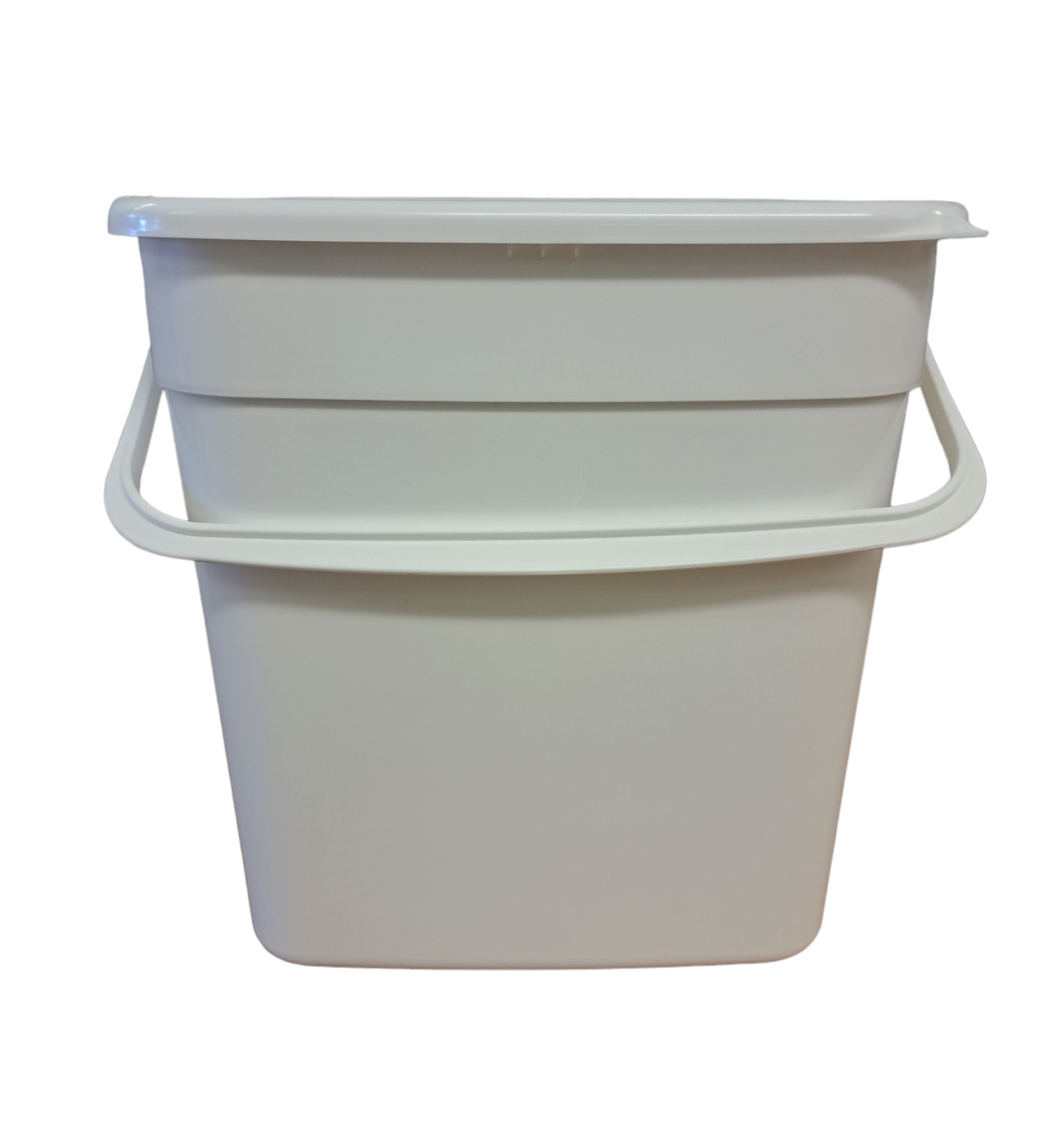10 litre standard container with lid - White with handle