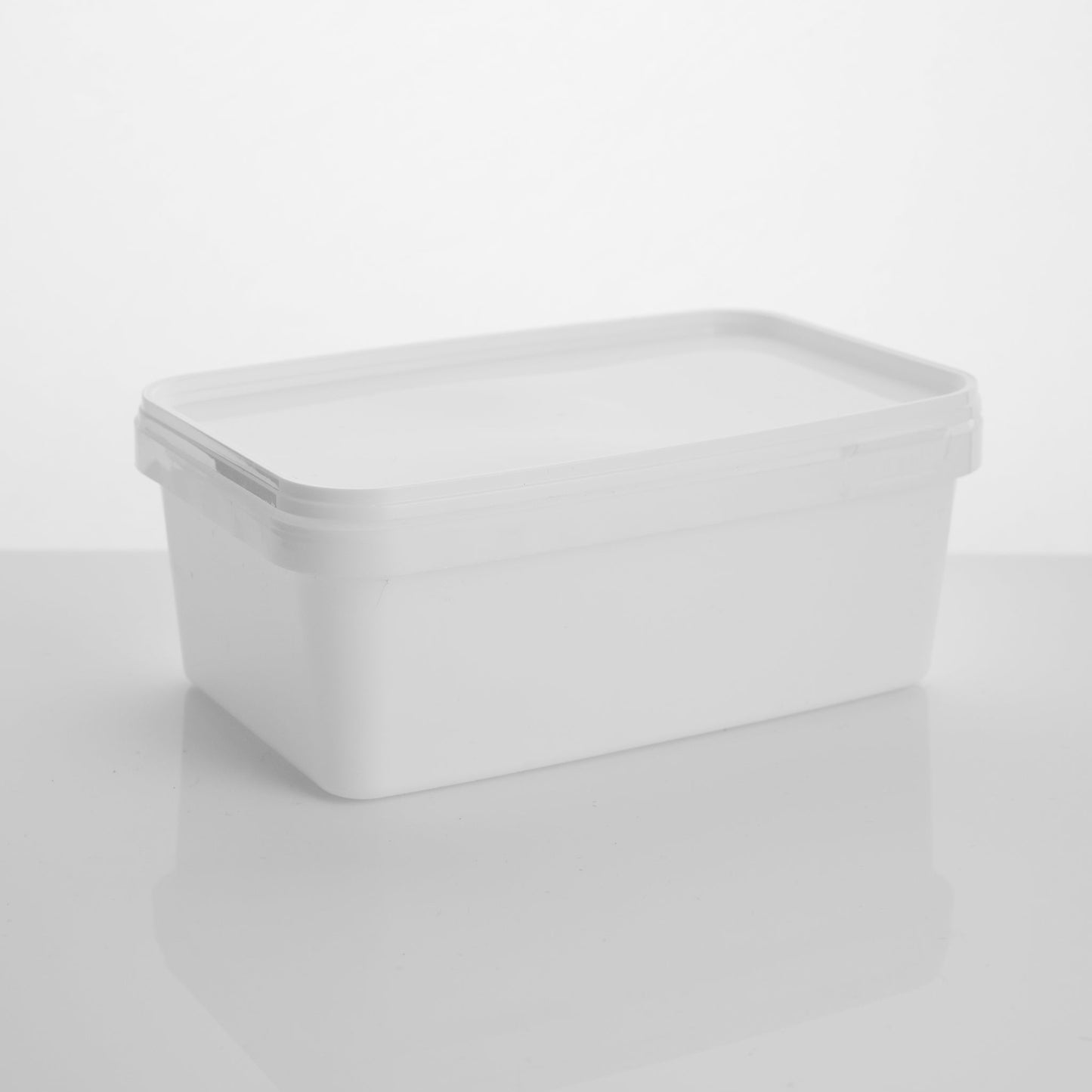 1 litre rectangle tamper evident container & lid