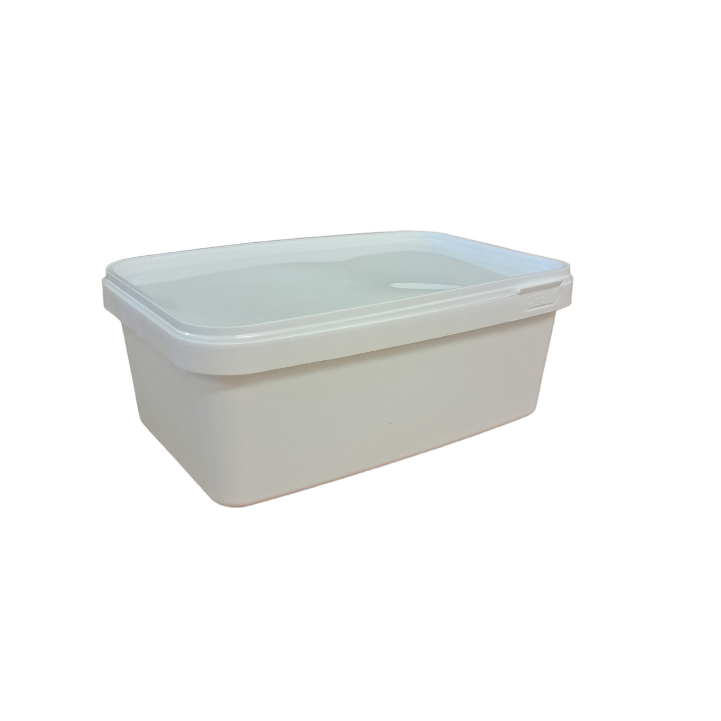 1 litre rectangle tamper evident container & lid