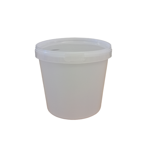 1 litre round tamper evident container & lid
