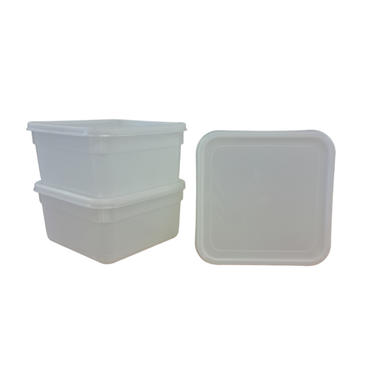 2 litre square standard container & lid