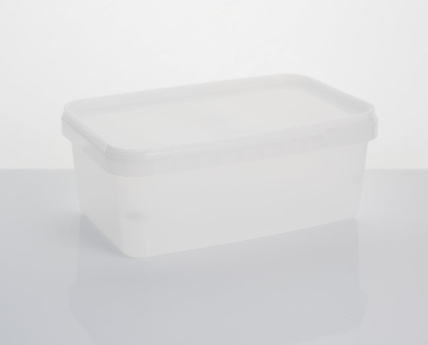 1 litre rectangle tamper evident container & lid