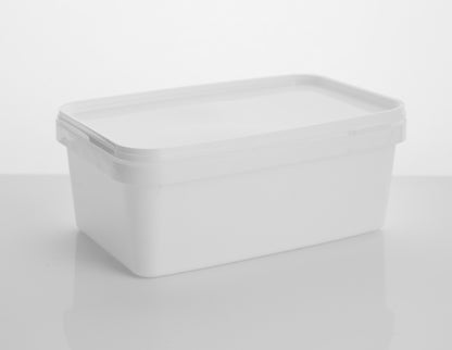 1 litre rectangle tamper evident container & lid