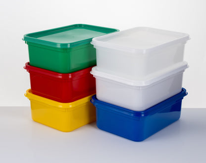 2 litre rectangle standard container & lid