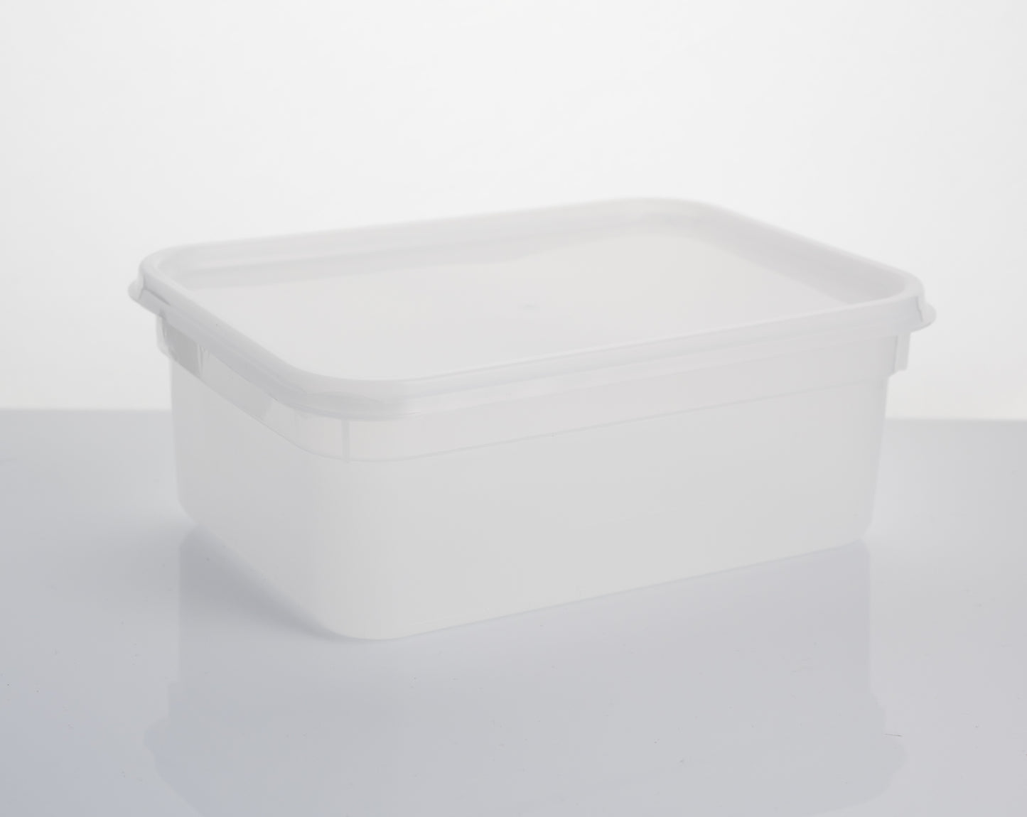 2 litre rectangle standard container & lid