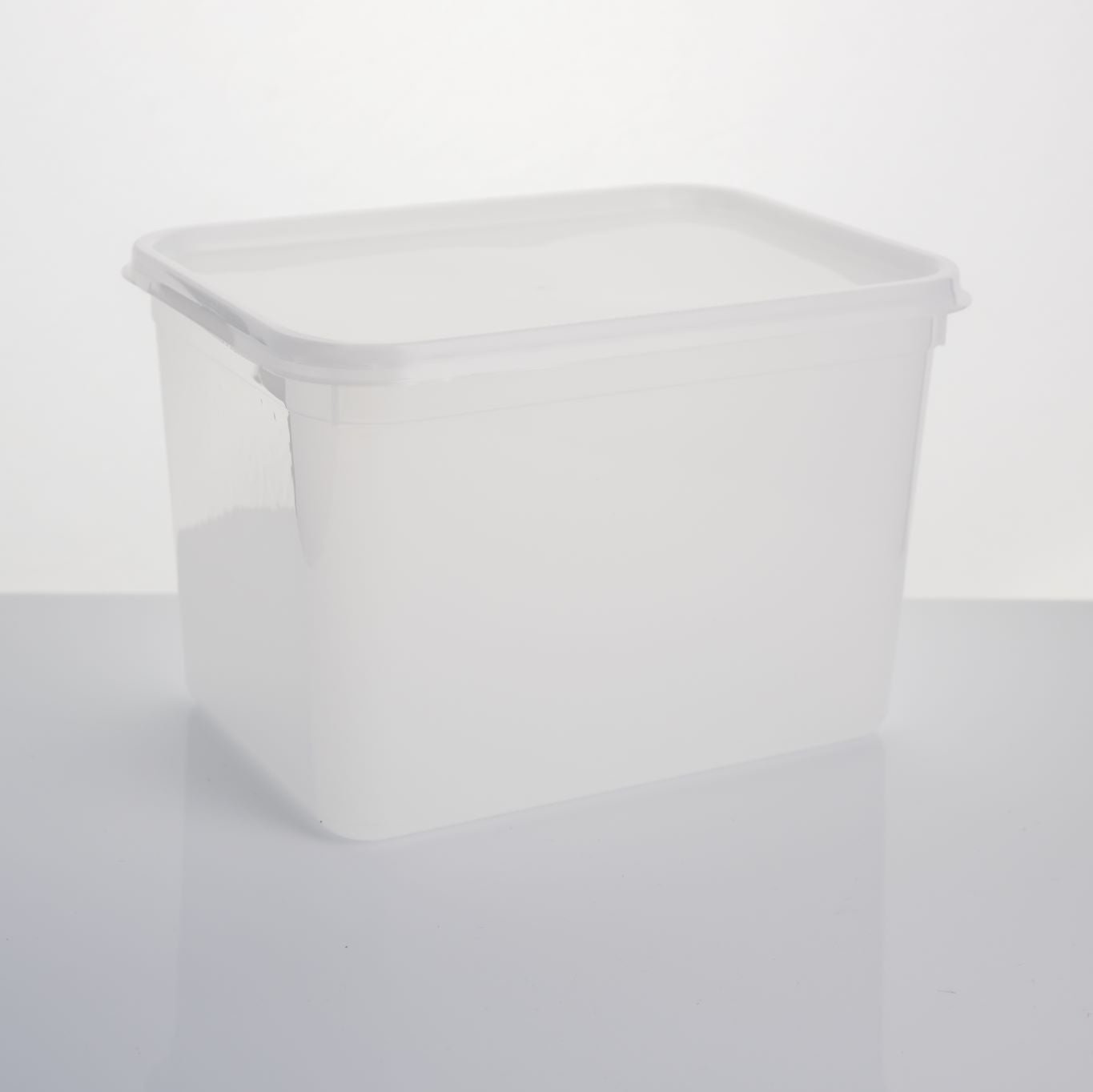 4 litre rectangle standard container & lid